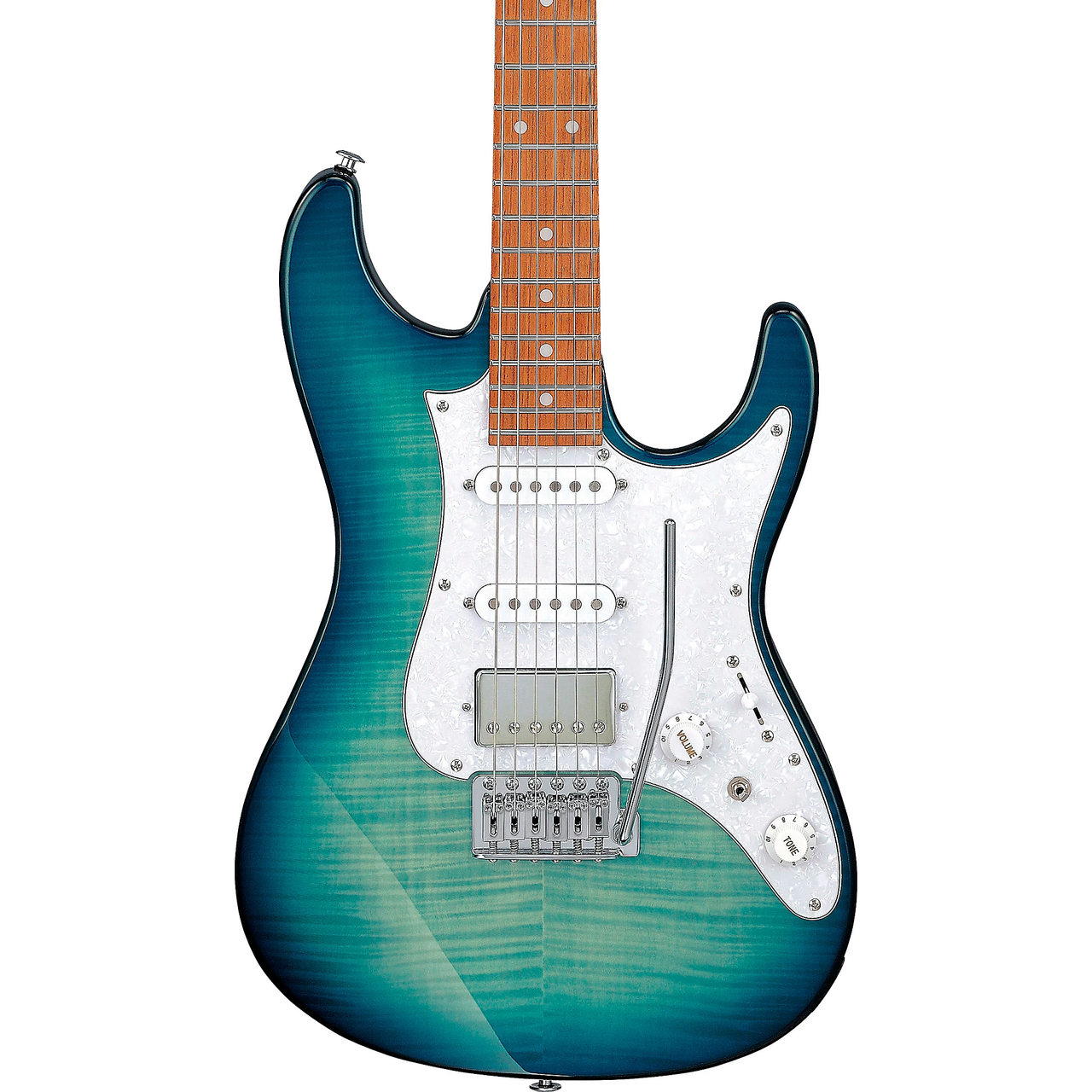 Ibanez AZ22S1F Standard - Transparent Turquoise Burst | Cream City