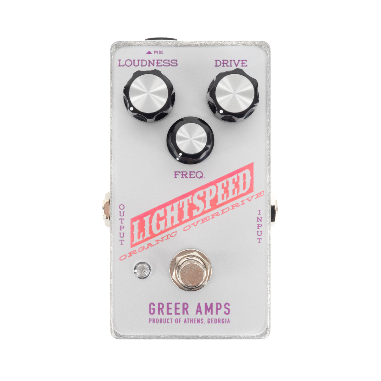 Greer Lightspeed Organic Overdrive Pedal - Electropink Night