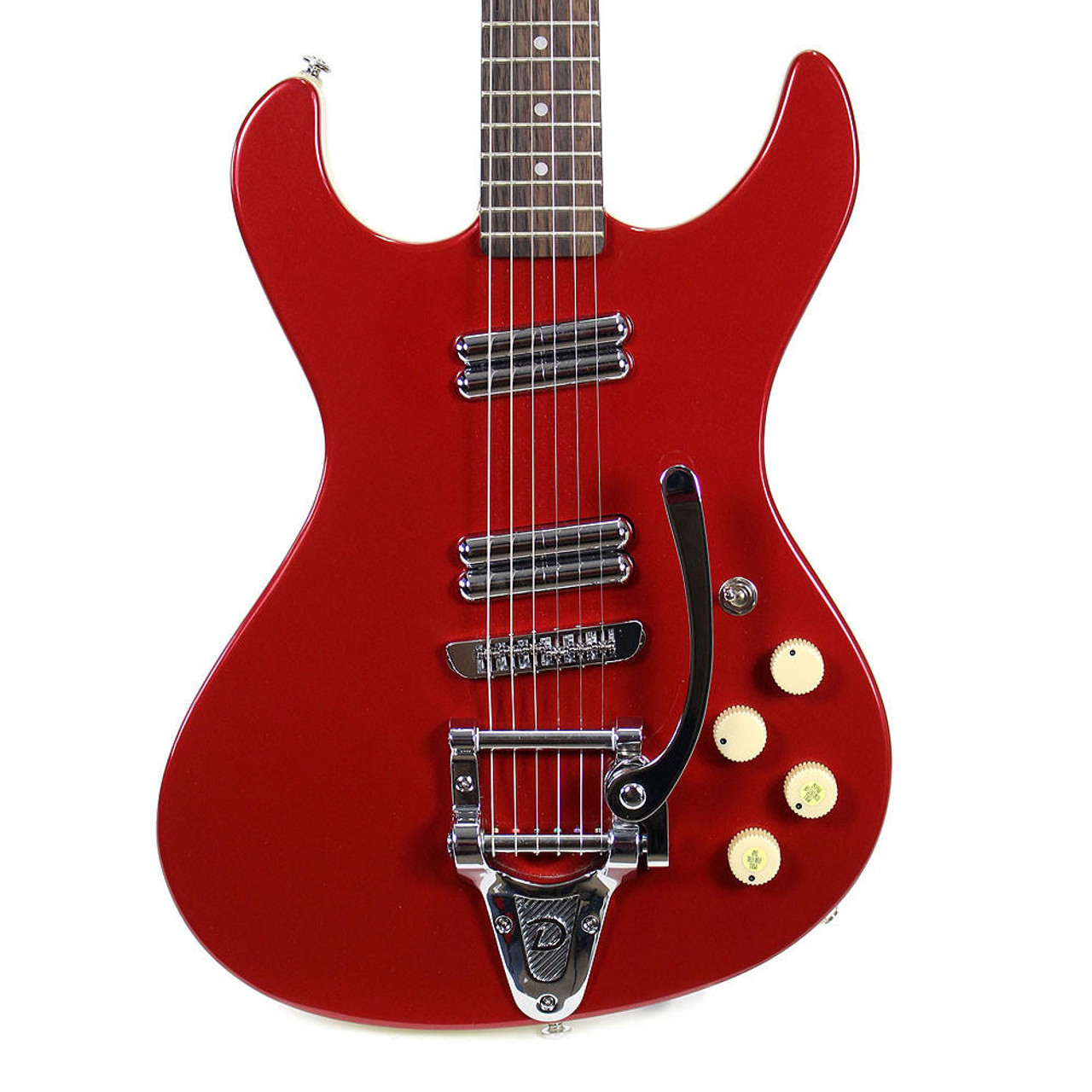 Used Danelectro Hodad Electric Guitar Metallic Red Finish | Cream