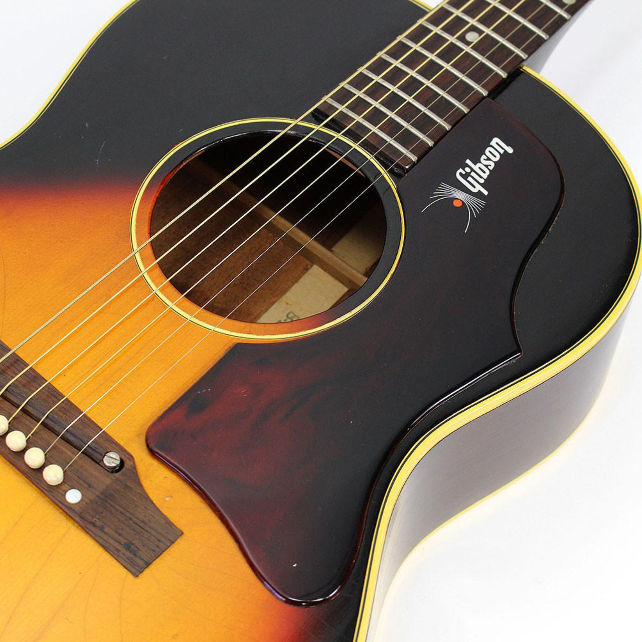 1967 Vintage Gibson B-25 Acoustic Guitar in Sunburst Finish