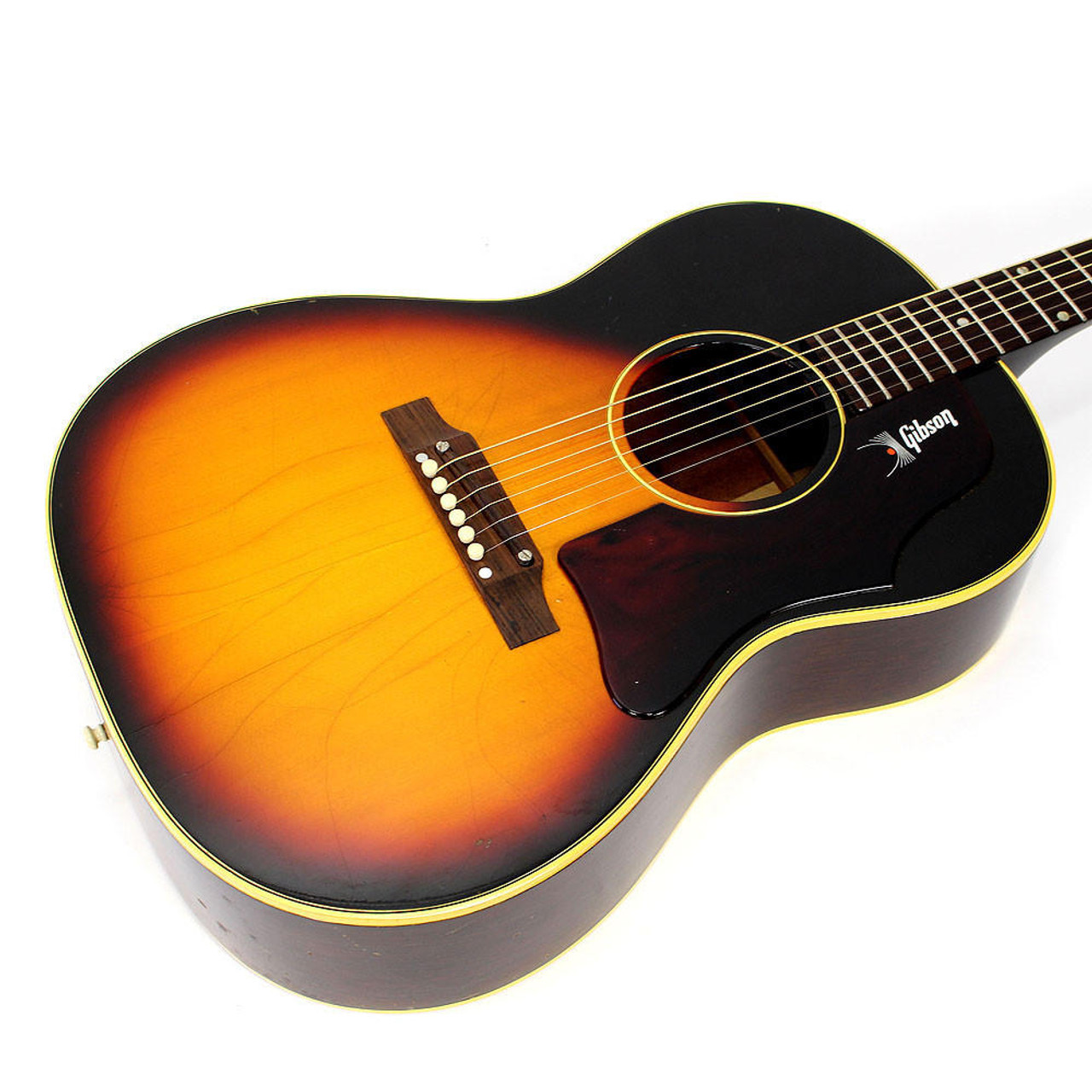 1967 Vintage Gibson B-25 Acoustic Guitar in Sunburst Finish