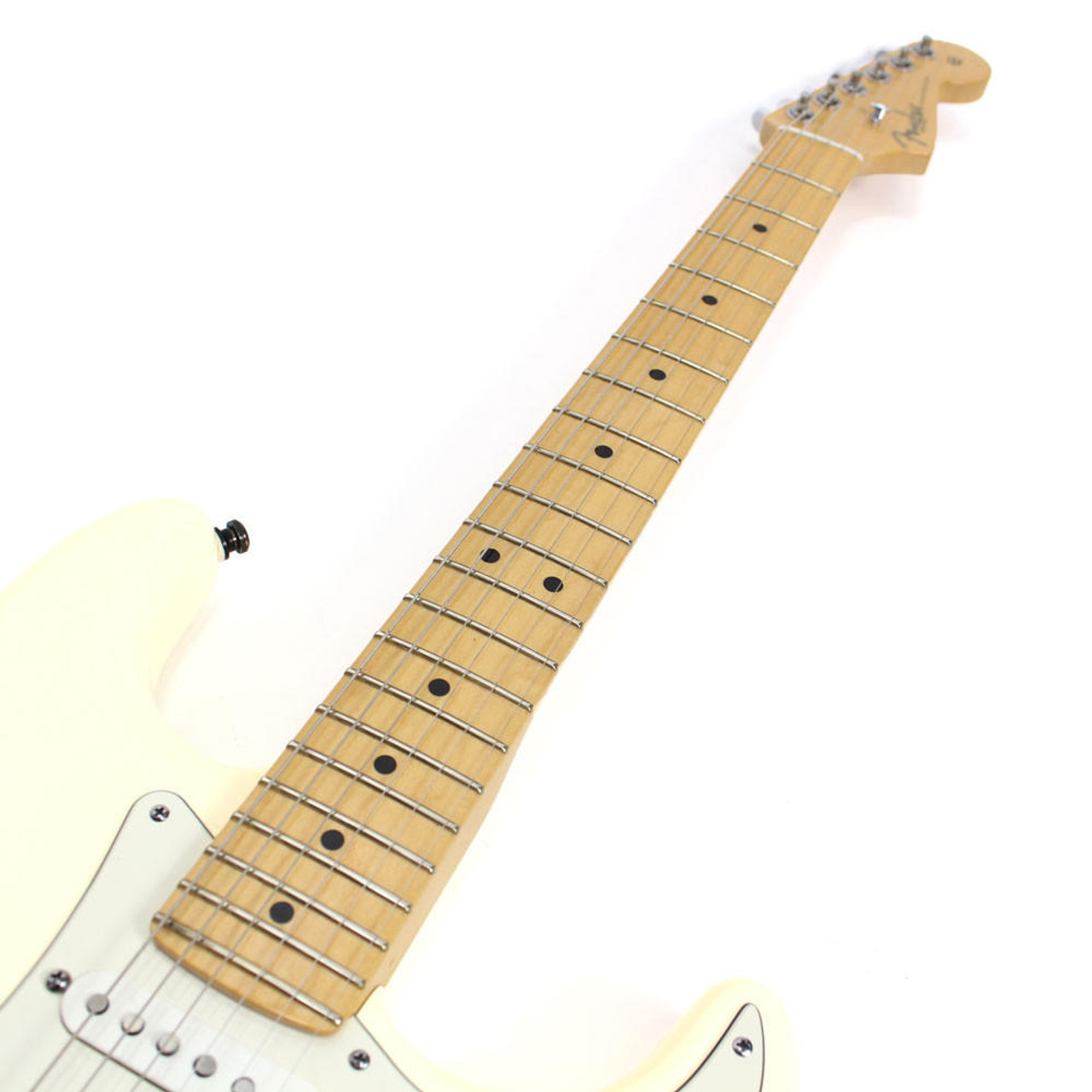 Used USA Made Fender American Standard Stratocaster Electric Guitar in  Olympic White Finish