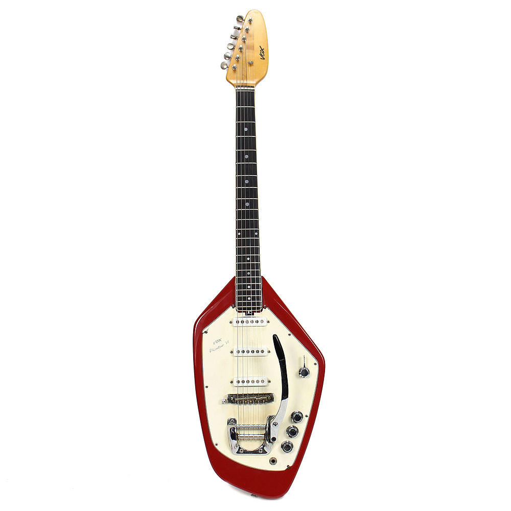 Vintage 1960'S Vox Phantom VI Electric Guitar Red Finish Made In