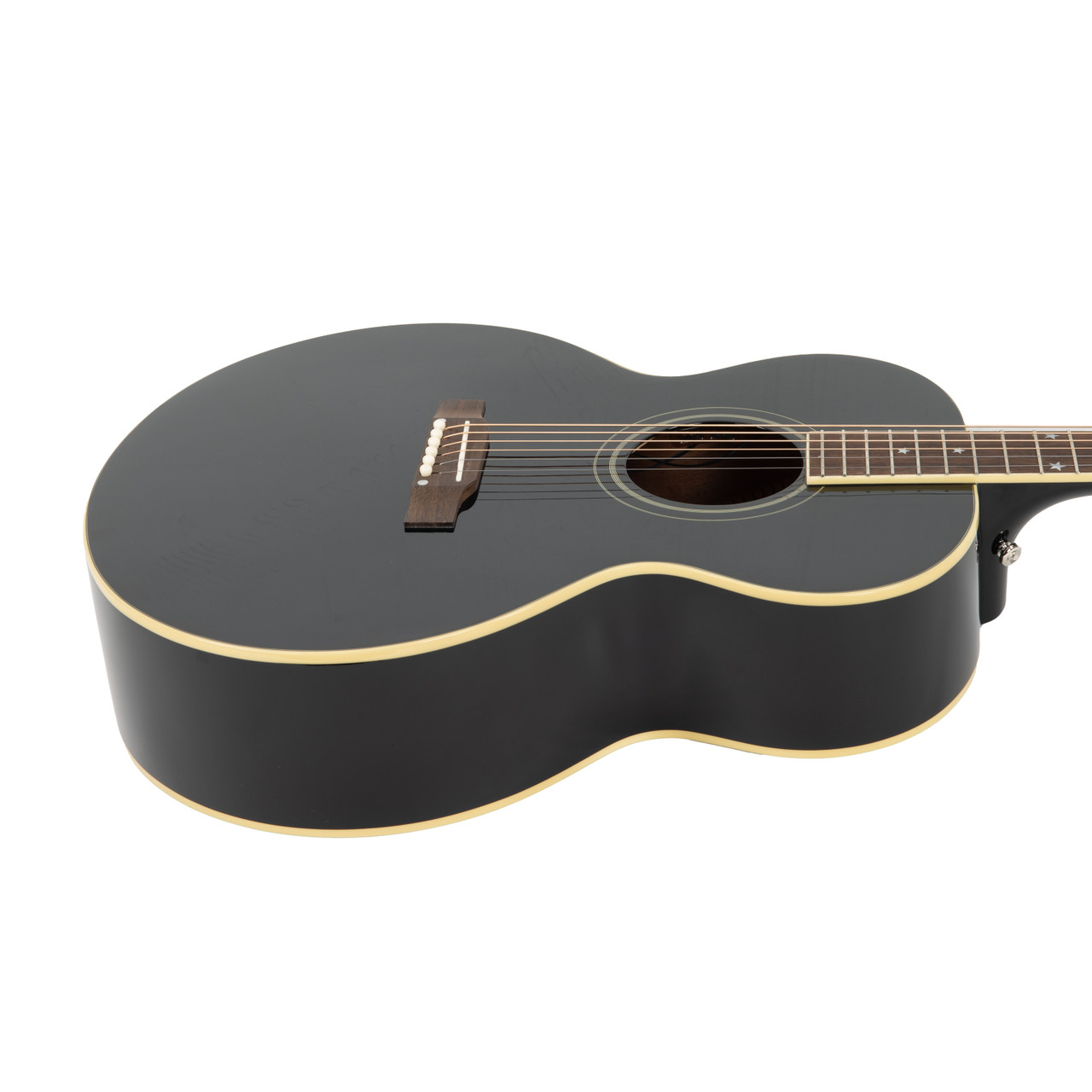 Used Epiphone J-180 LS Jumbo Ebony 2024 #2 | Cream City Music