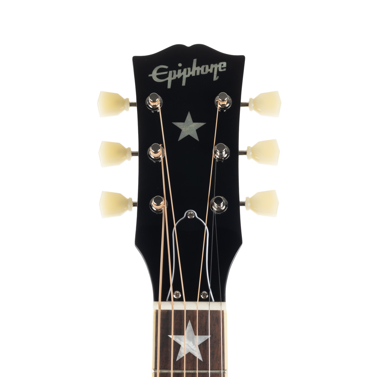 Used Epiphone J-180 LS Jumbo Ebony 2024 #2 | Cream City Music
