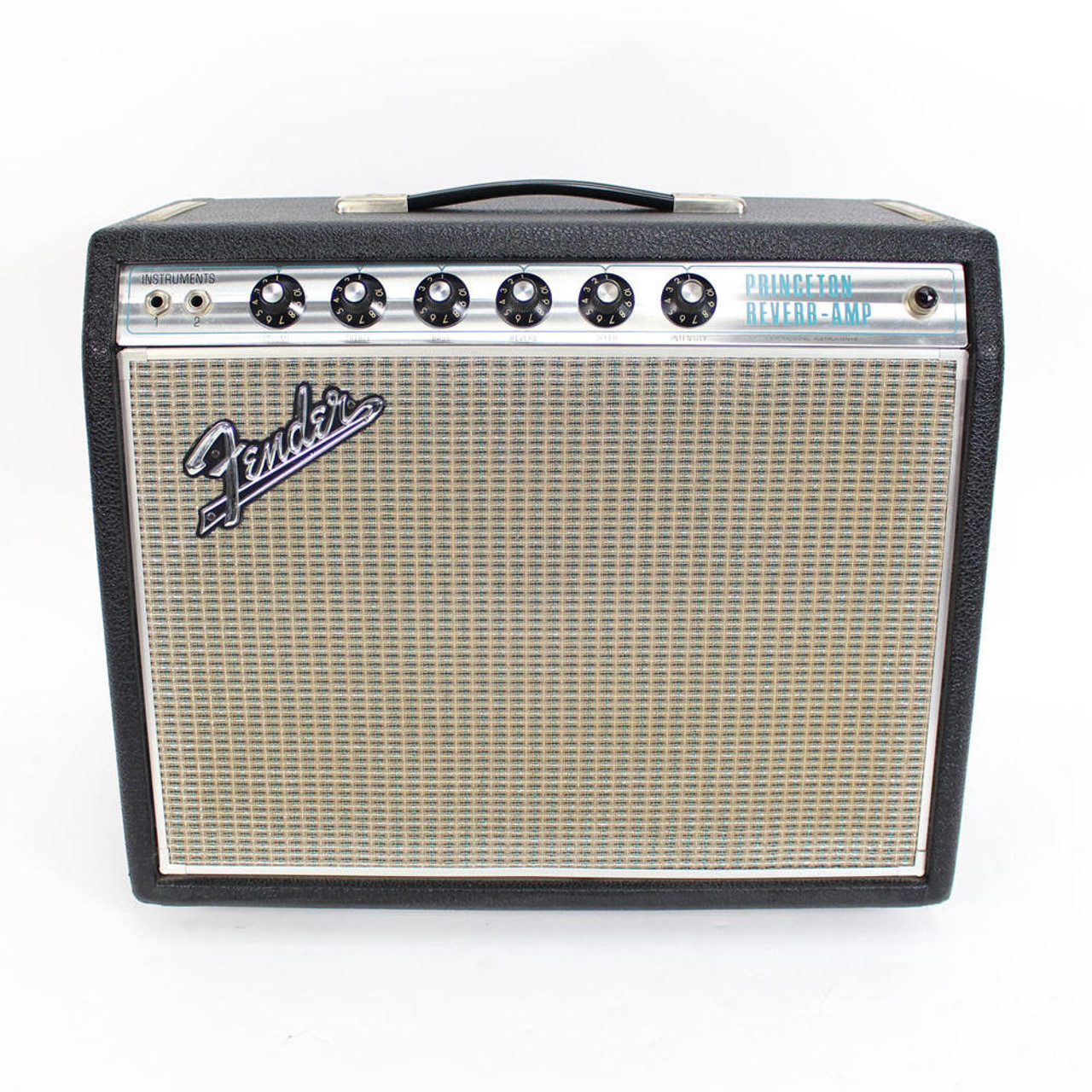 Vintage 1969 Drip Edge Fender Princeton Reverb 12W 1x10 Tube Combo Amp AA764