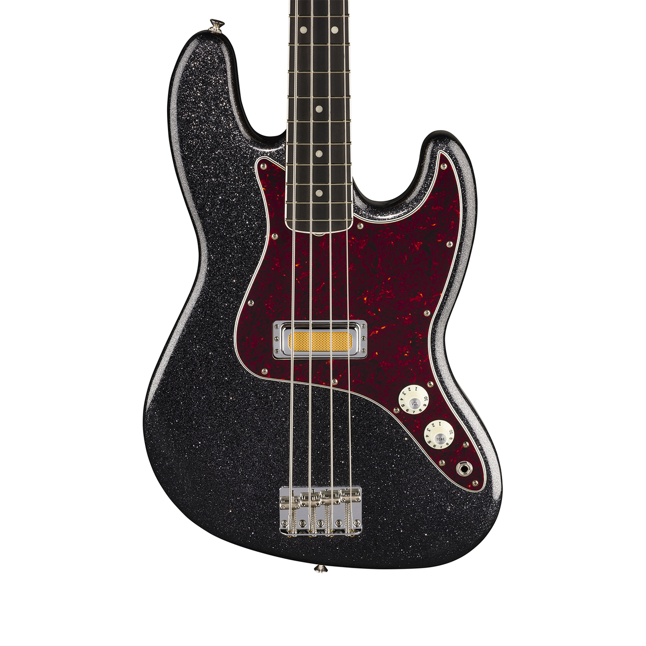 Fender Limited-Edition Gold Foil Jazz Bass - Black Sparkle | Cream