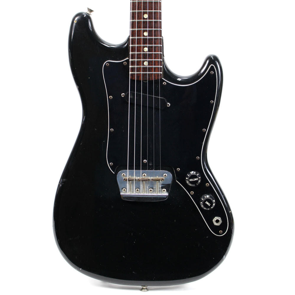Vintage 1978 Fender Musicmaster Electric Guitar in Black Finish