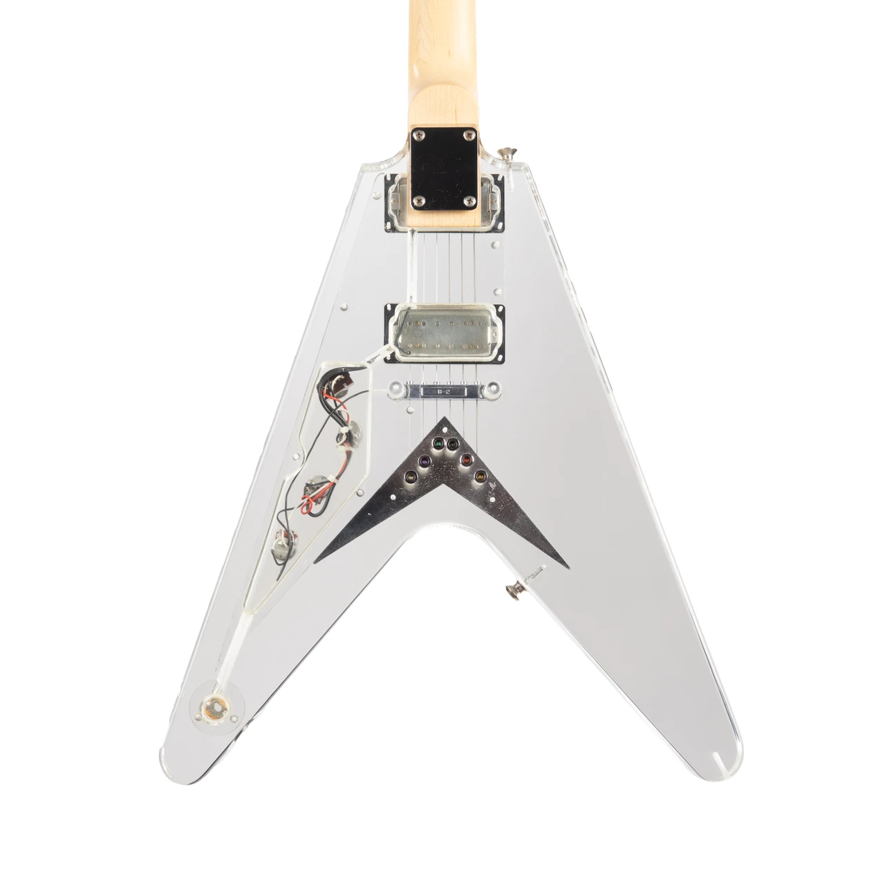 Used Juno Flying V Clear Acrylic Polymer Lucite | Cream City Music
