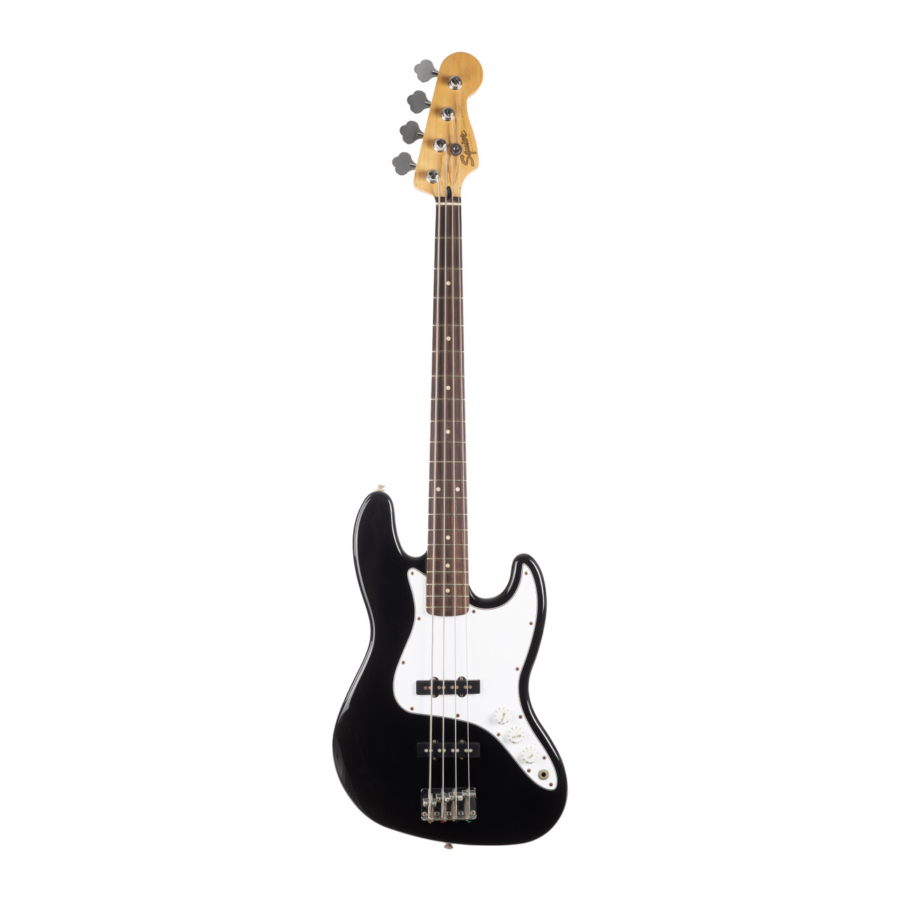 Used Fender Squier Jazz Bass MIM Black 1998 - Cream City Music