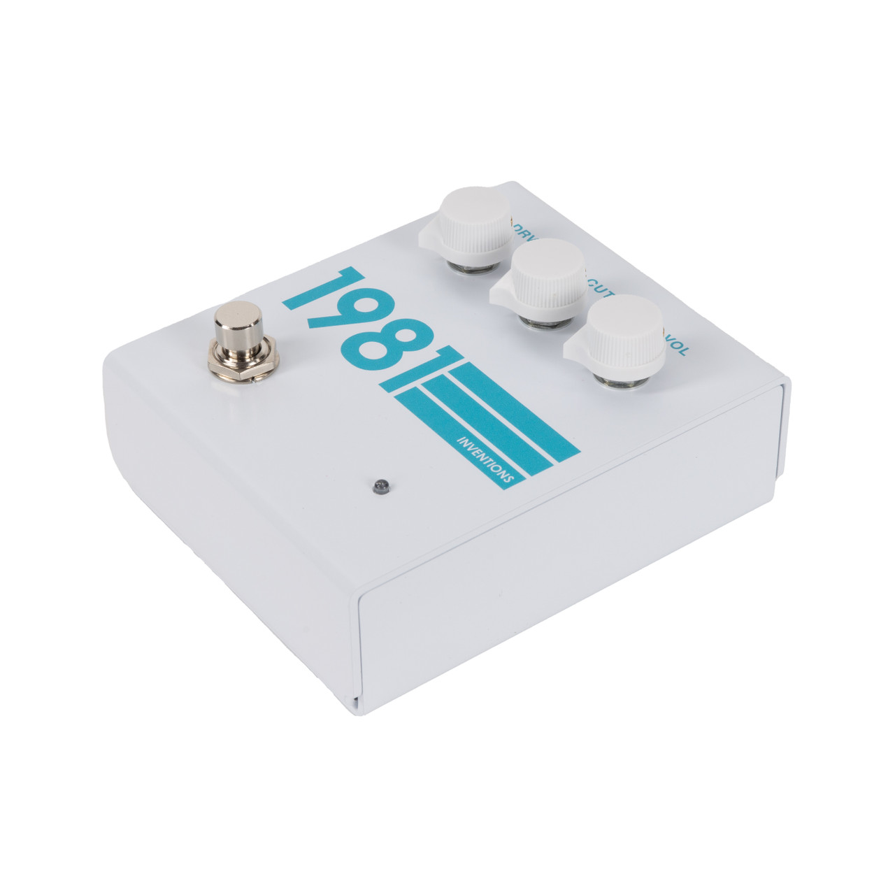 1981 Inventions DRV2 Distortion Pedal in White and Teal | Cream