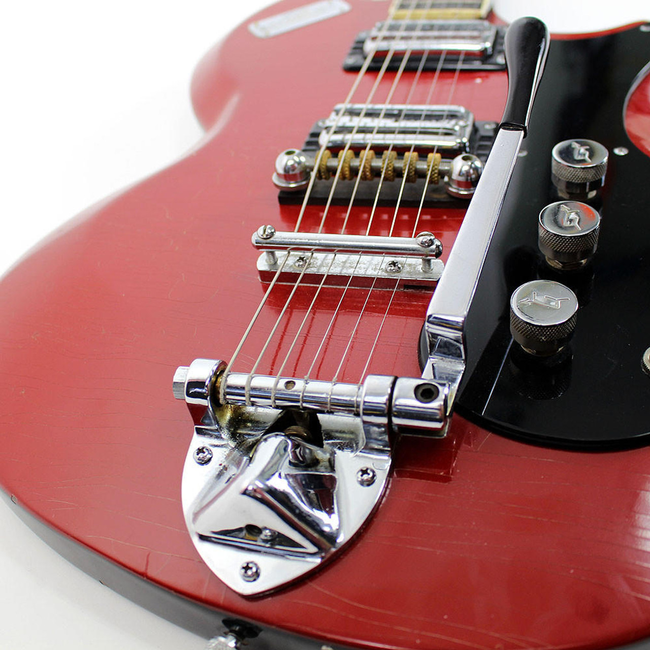 Vintage 1966 Gretsch Astro Jet Electric Guitar in Red and Black