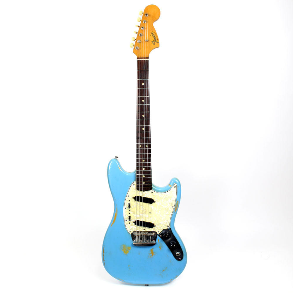 Vintage 1966 Fender Duo Sonic II Electric Guitar in Blue Finish