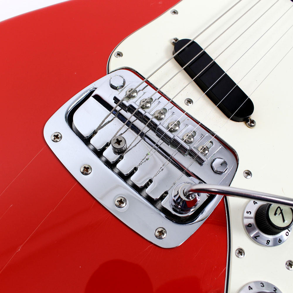 Vintage 1968 Fender Bronco Electric Guitar Red Finish | Cream City