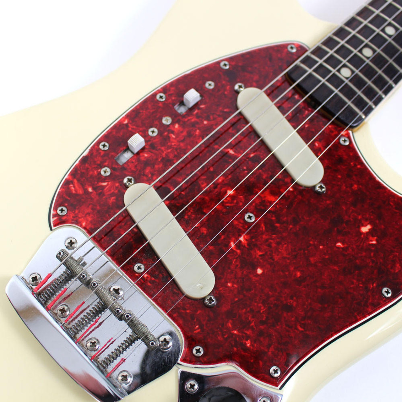 Vintage 1965 Fender Duo Sonic II Electric Guitar White Finish