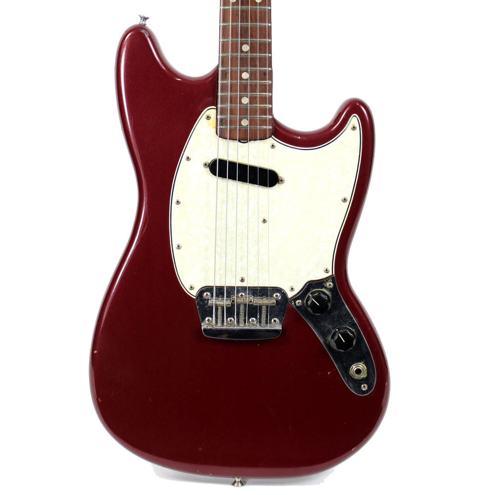 Vintage 1965 Fender Musicmaster II Electric Guitar Metallic Red
