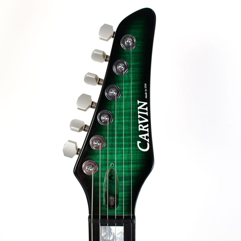 Used Carvin DC-400 Electric Guitar in Green Flame Finish | Cream