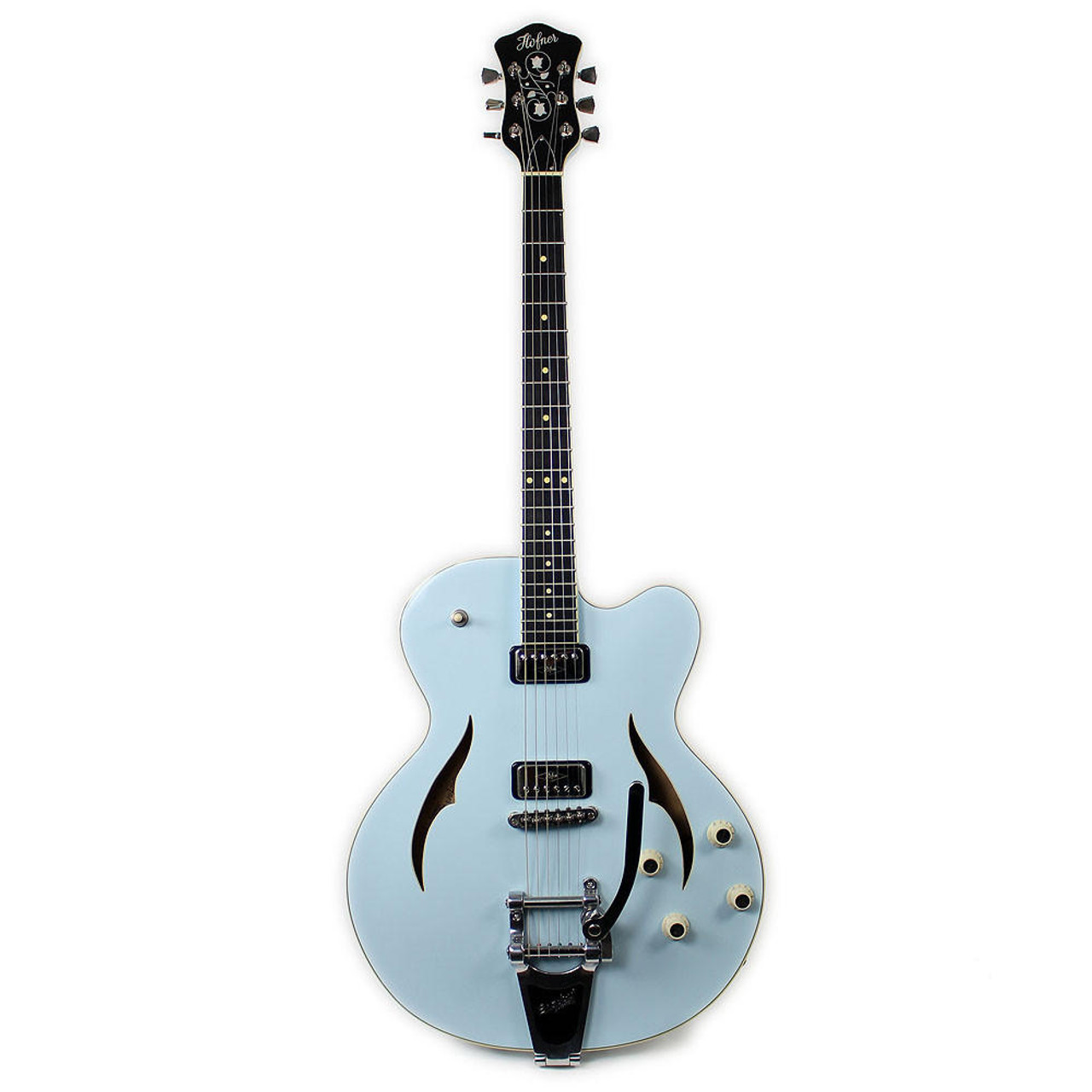 Used Hofner Verythin HVSC-LBL Semi Hollow Body Electric Guitar in Light ...
