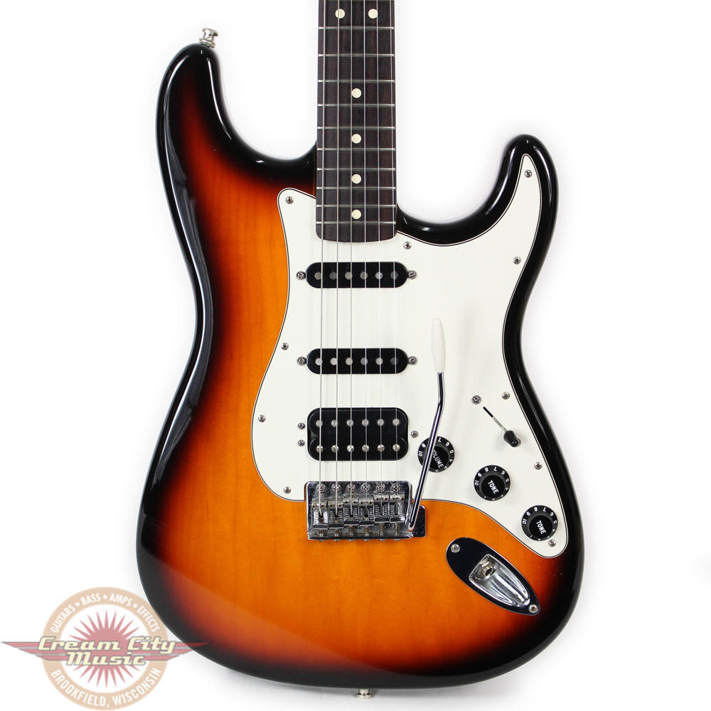 1994 Fender MIM Stratocaster Electric Guitar HSS in Sunburst