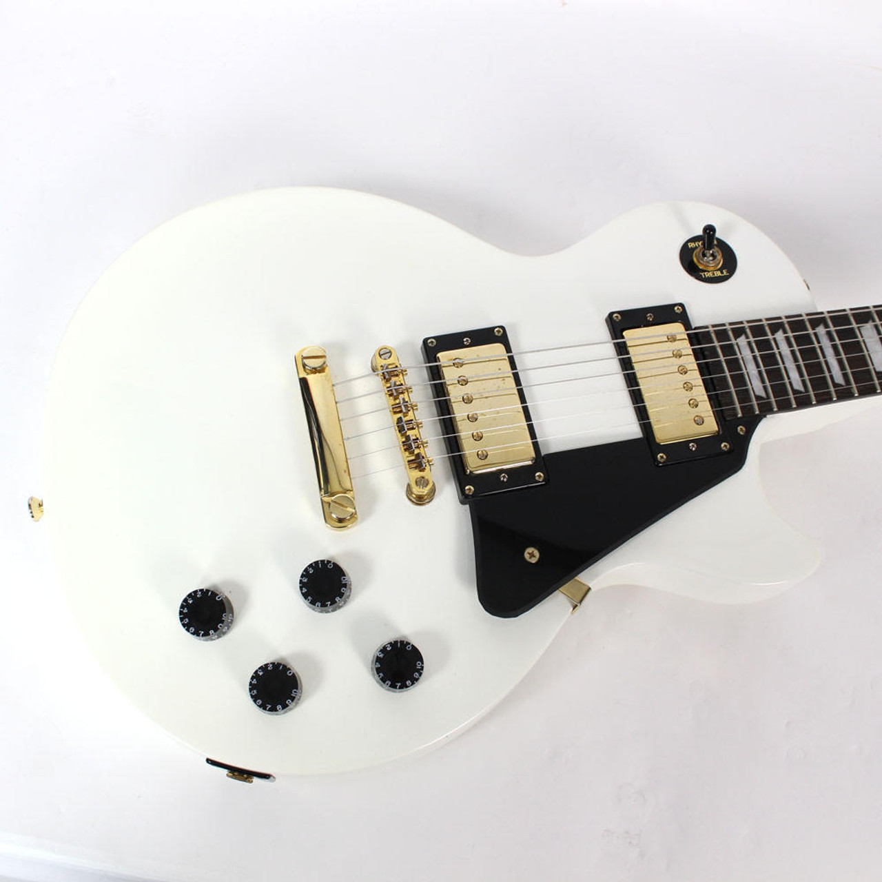 Used Epiphone Limited Edition Custom Shop Led Paul Studio Deluxe Electric  Guitar in Alpine White Finish