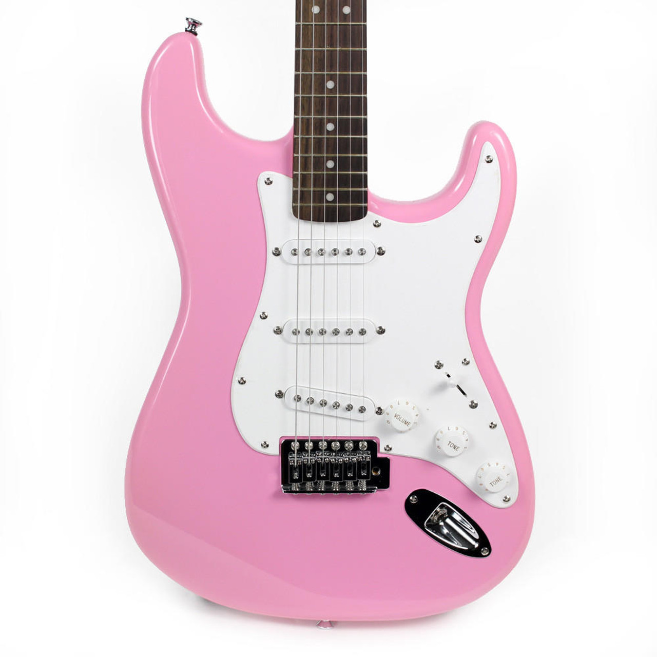 Squier Bullet Stratocaster Electric Guitar in Pink Finish | Cream