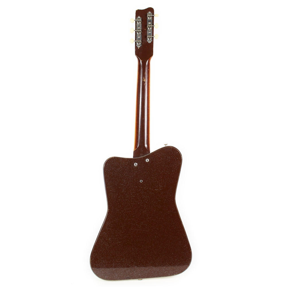 Vintage 1960s Danelectro Pro 1 Electric Guitar Brown Sparkle