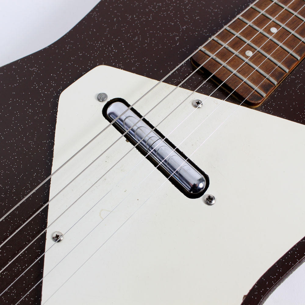 Vintage 1960s Danelectro Pro 1 Electric Guitar Brown Sparkle