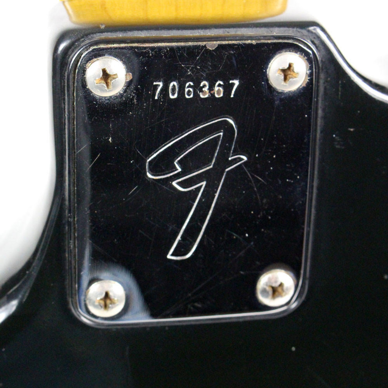Vintage 1976 Fender Musicmaster Bass Guitar Black | Cream