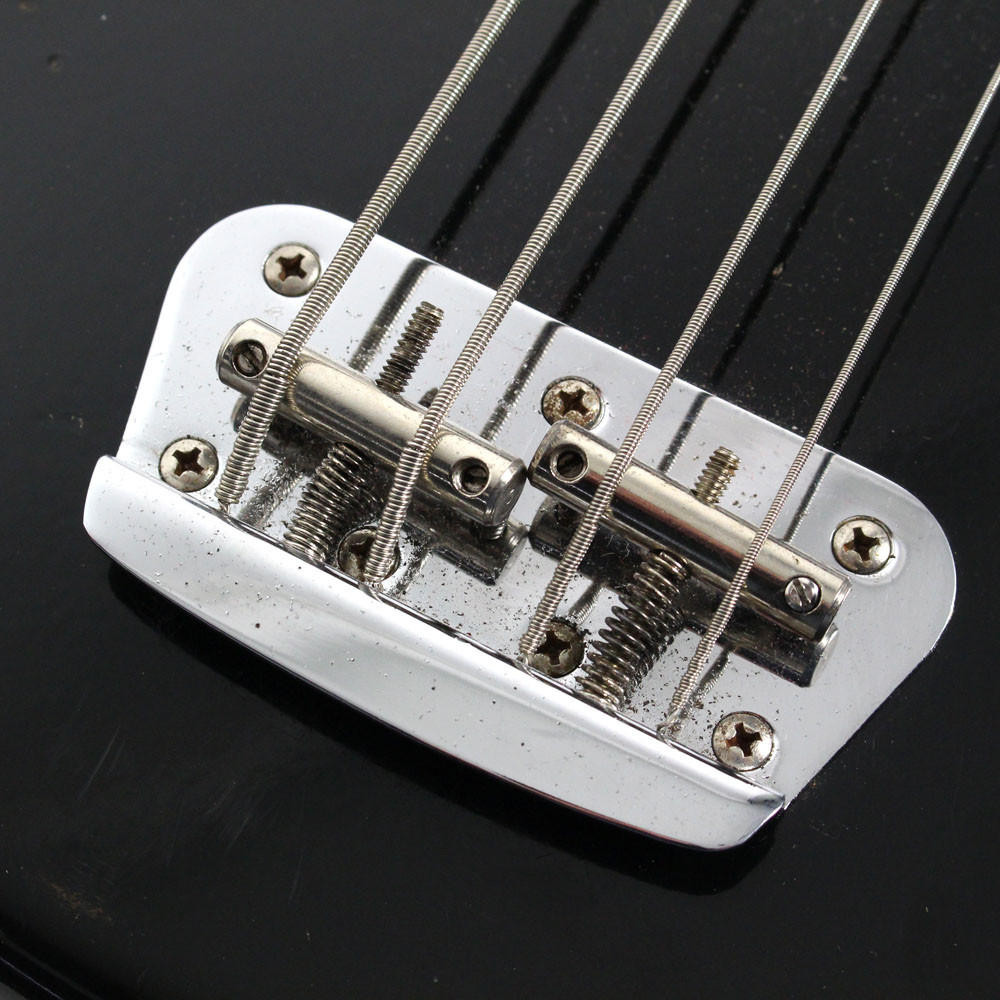 Vintage 1976 Fender Musicmaster Bass Guitar Black | Cream City Music