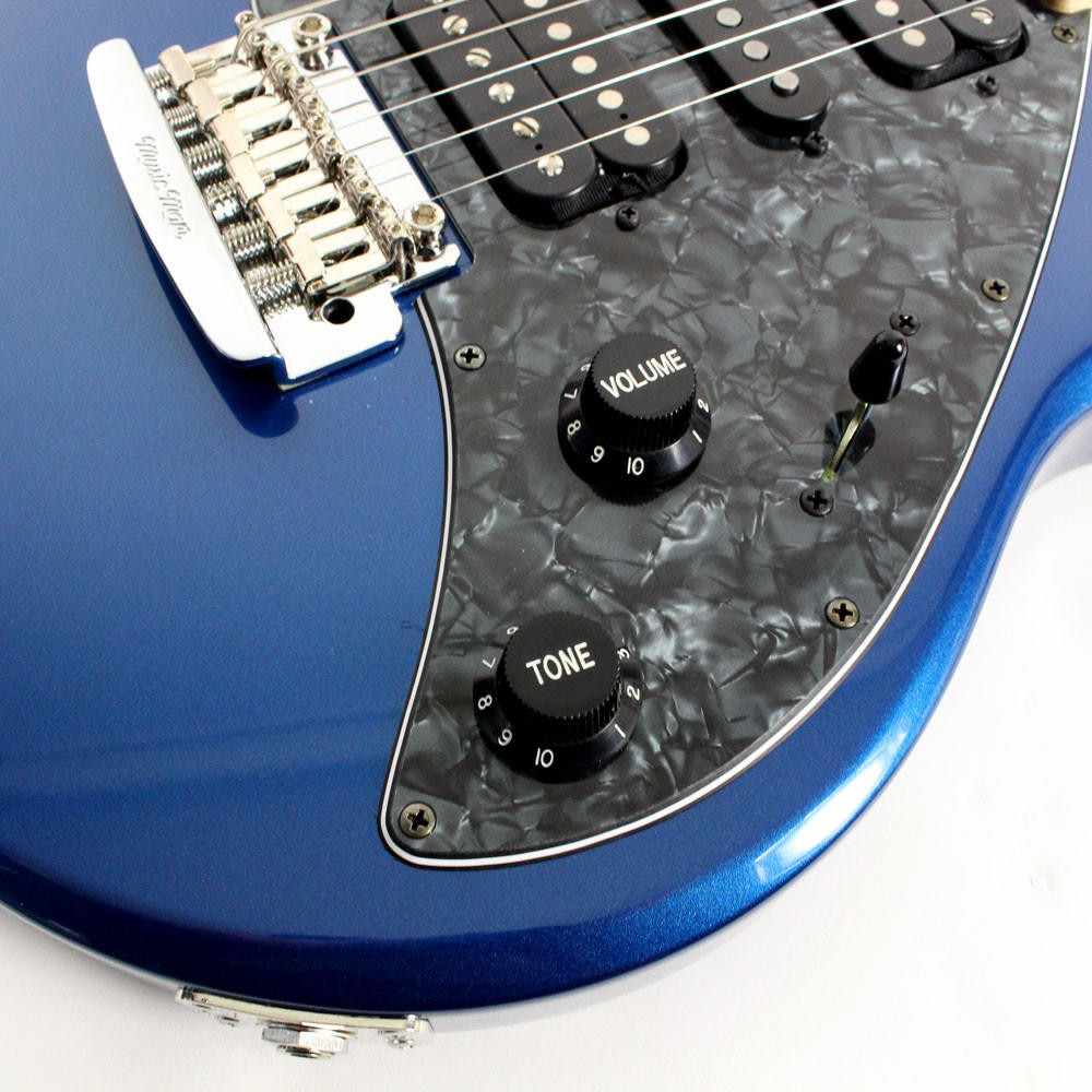 Used Ernie Ball Music Man Silhouette Electric Guitar Blue Pearl