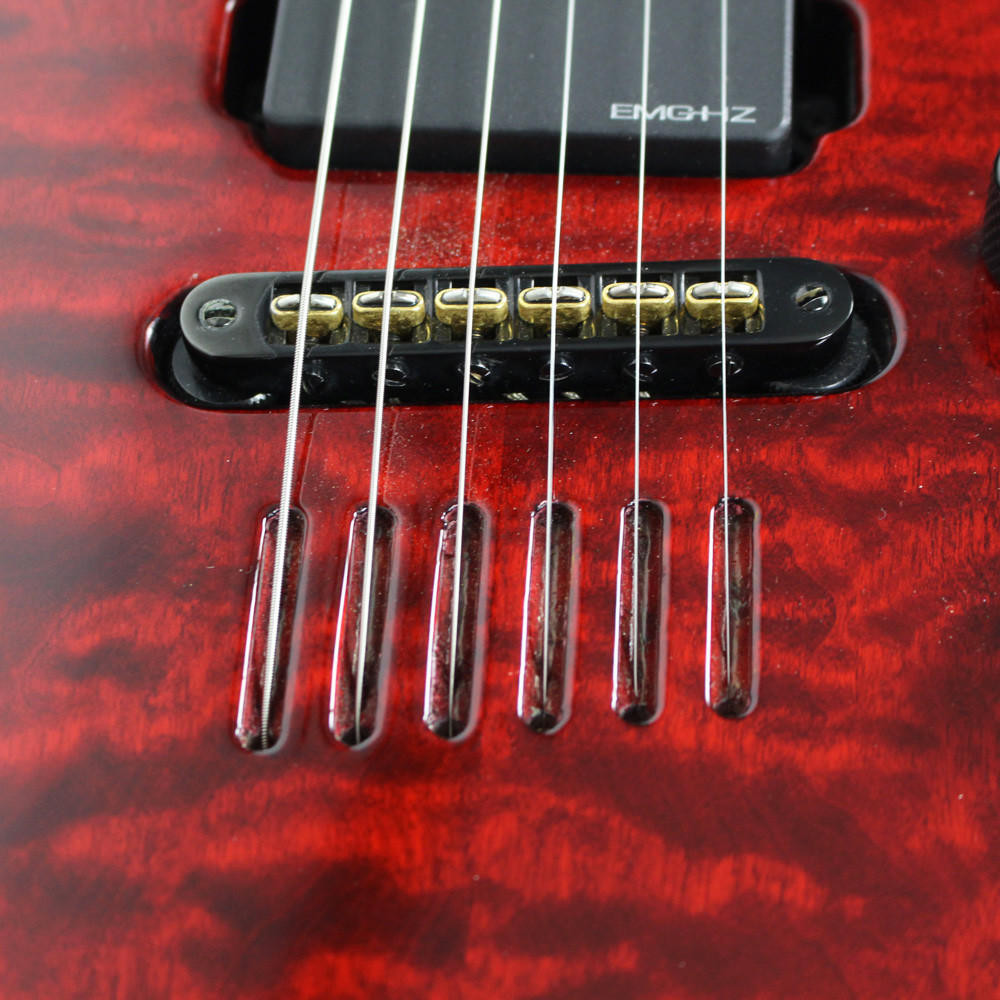 1999 Godin LGX Solid Body Electric Guitar in Trans Red | Cream