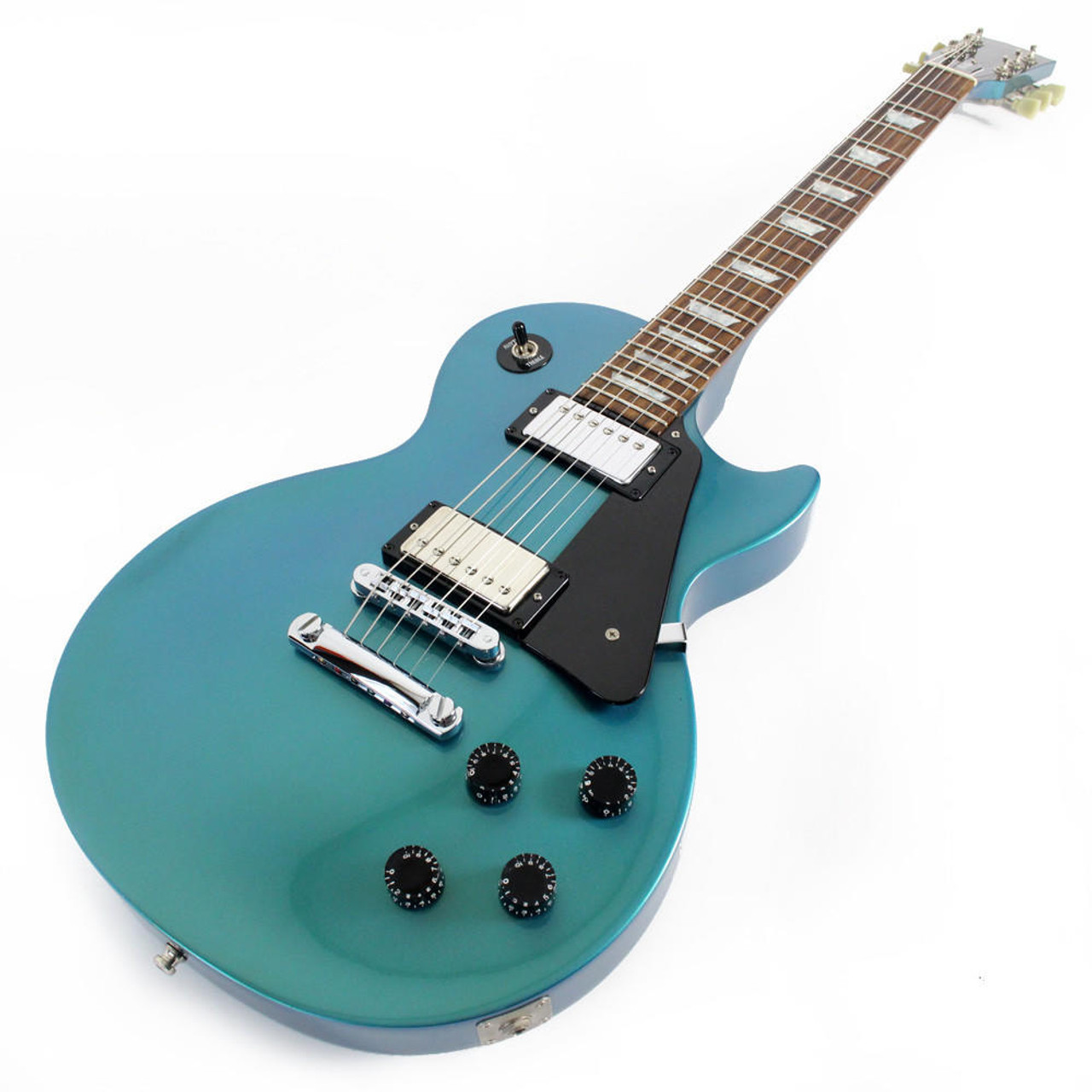 2001 Gibson Les Paul Studio Electric Guitar in Teal Blue Candy