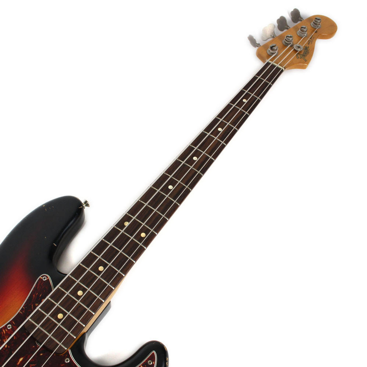 2008 Fender MIM Road Worn Series Jazz Bass Sunburst | Cream
