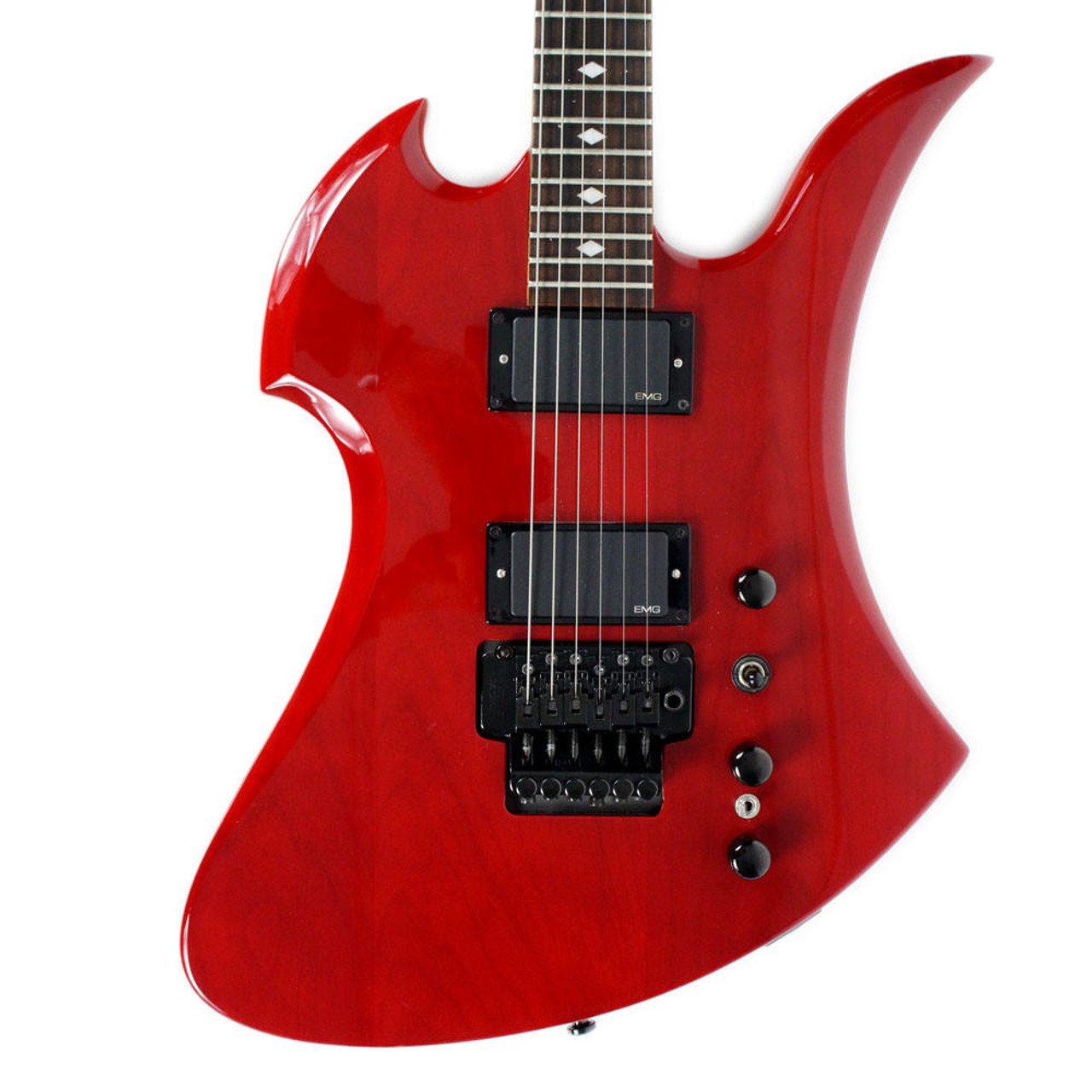 Used B.C. Rich Mockingbird Electric Guitar Translucent Red | Cream