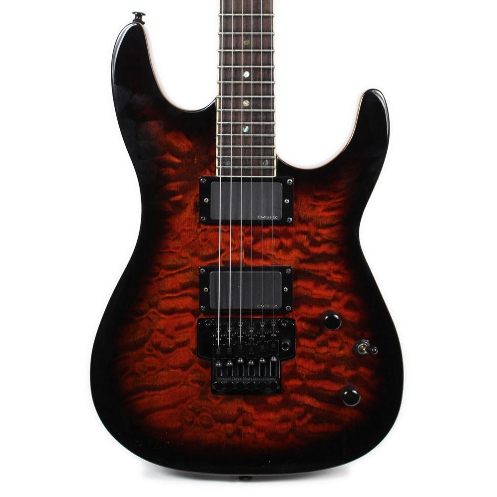 Used Dean 450 Custom Neck-Thru electric Guitar Amber Burst | Cream