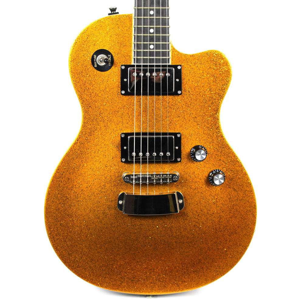 Used Hagstrom D2H Deluxe Electric Guitar Gold Sparkle | Cream City 