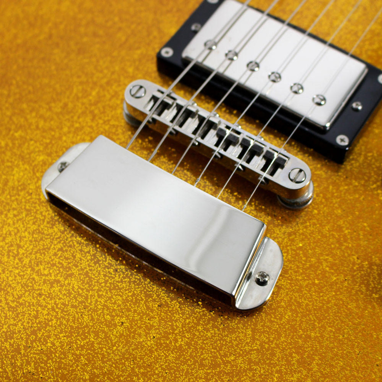 Used Hagstrom D2H Deluxe Electric Guitar Gold Sparkle