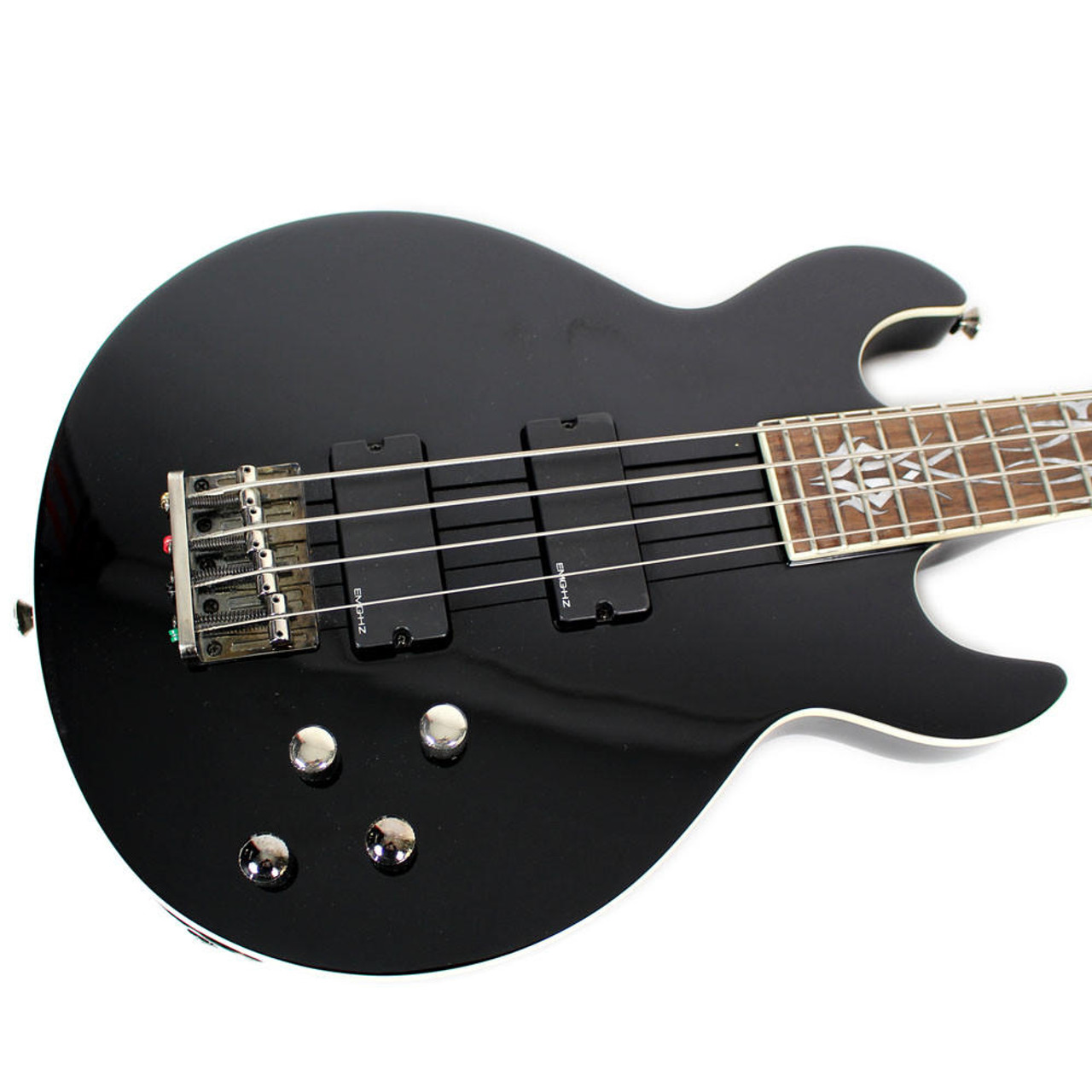 Used Schecter Diamond Series Devil Tribal Electric Bass Guitar in Black  Finish