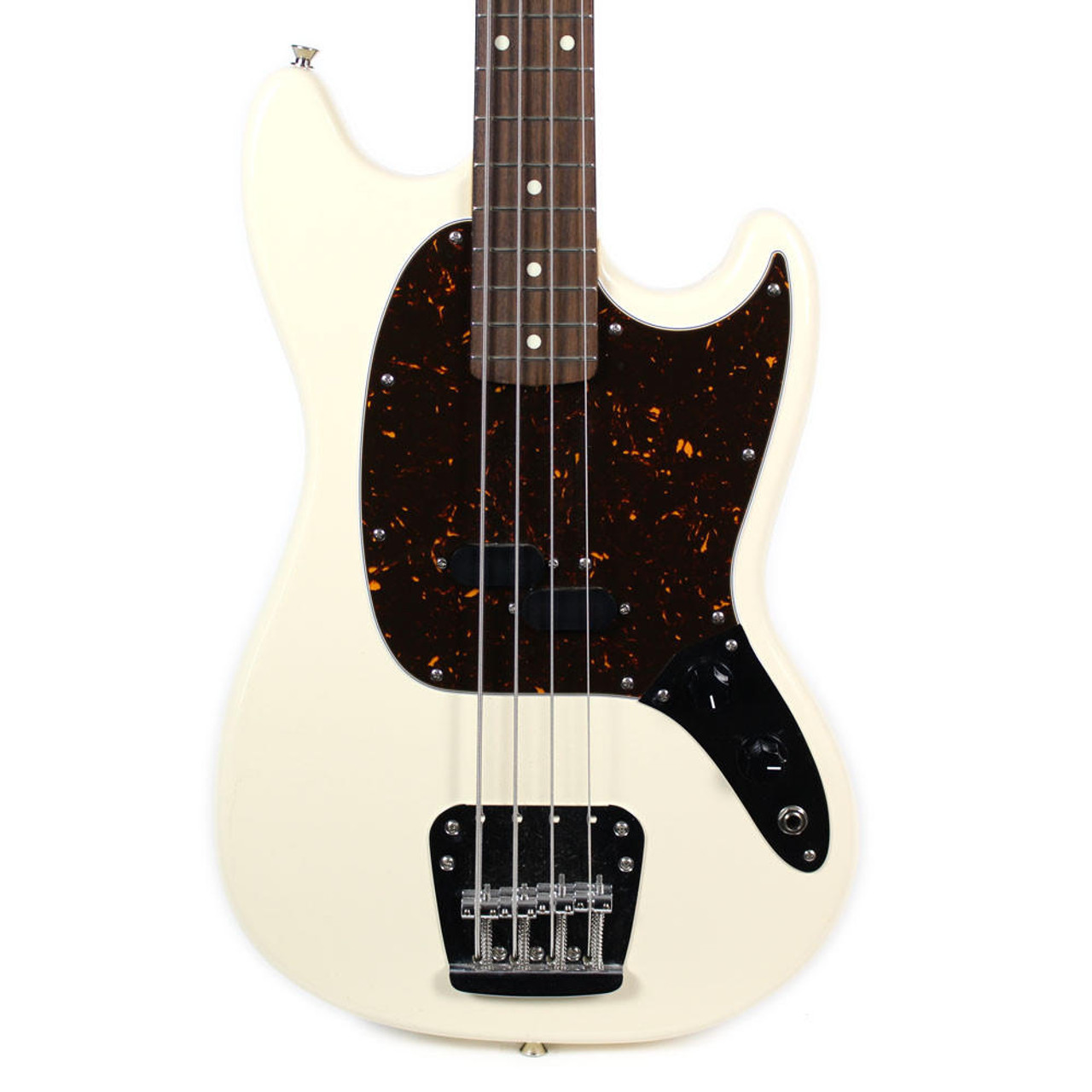 美品 Fender Japan mustang bass c. 1994 Fender Japan Mustang Bass Olympic White - MIJ