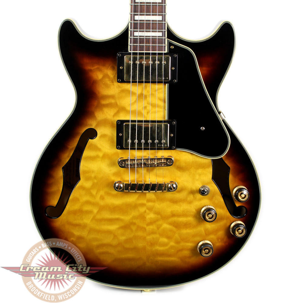 Used Ibanez AM93-AYS-12-02 Semi Hollow Body Electric Guitar Quilt