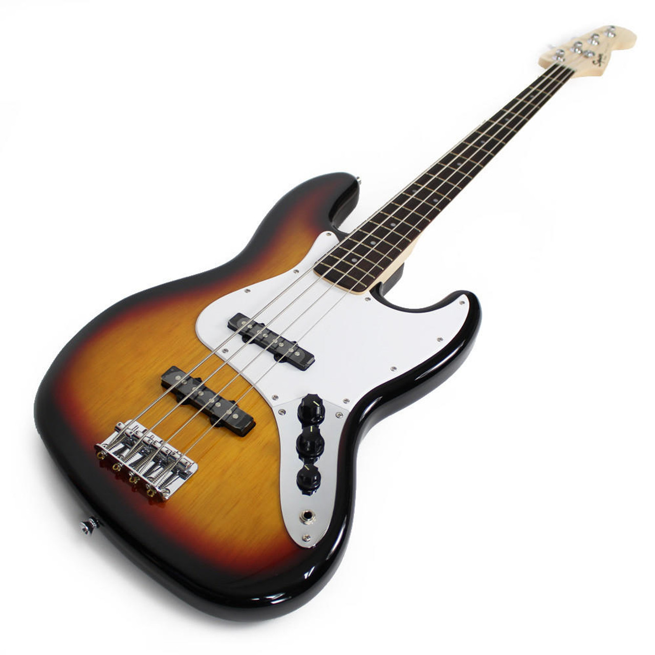 Squier Bullet Jazz Bass in 3-Tone Sunburst | Cream City Music