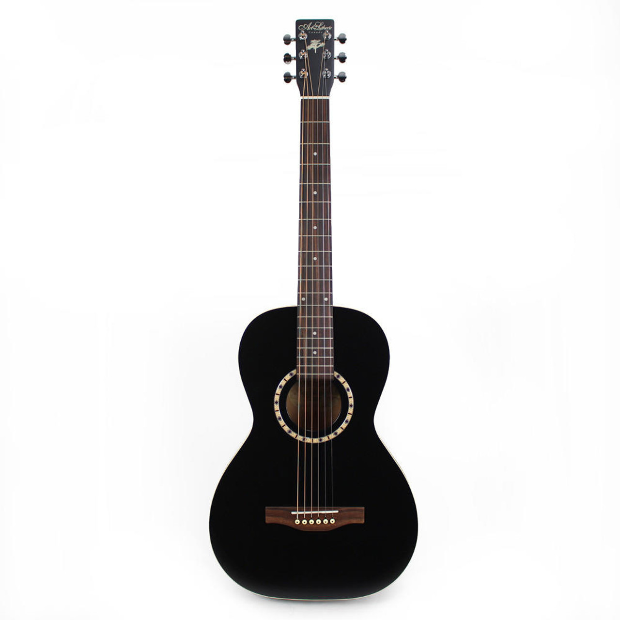 Art & Lutherie Ami Cedar Parlor Acoustic Guitar in Black