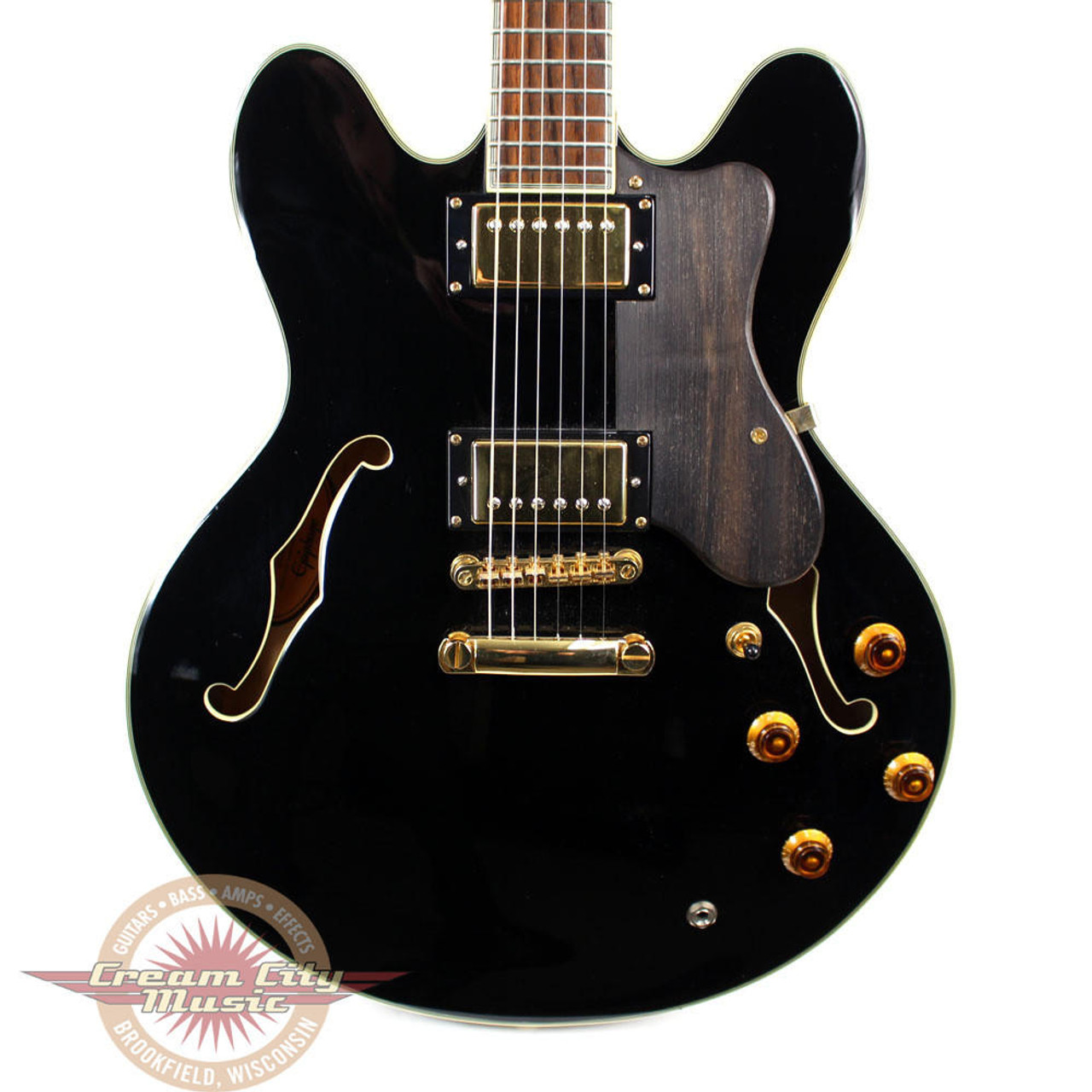Epiphone Sheraton IIブラック セミホロウギター Open Box Epiphone Sheraton-II Pro Semi-Hollow Electric