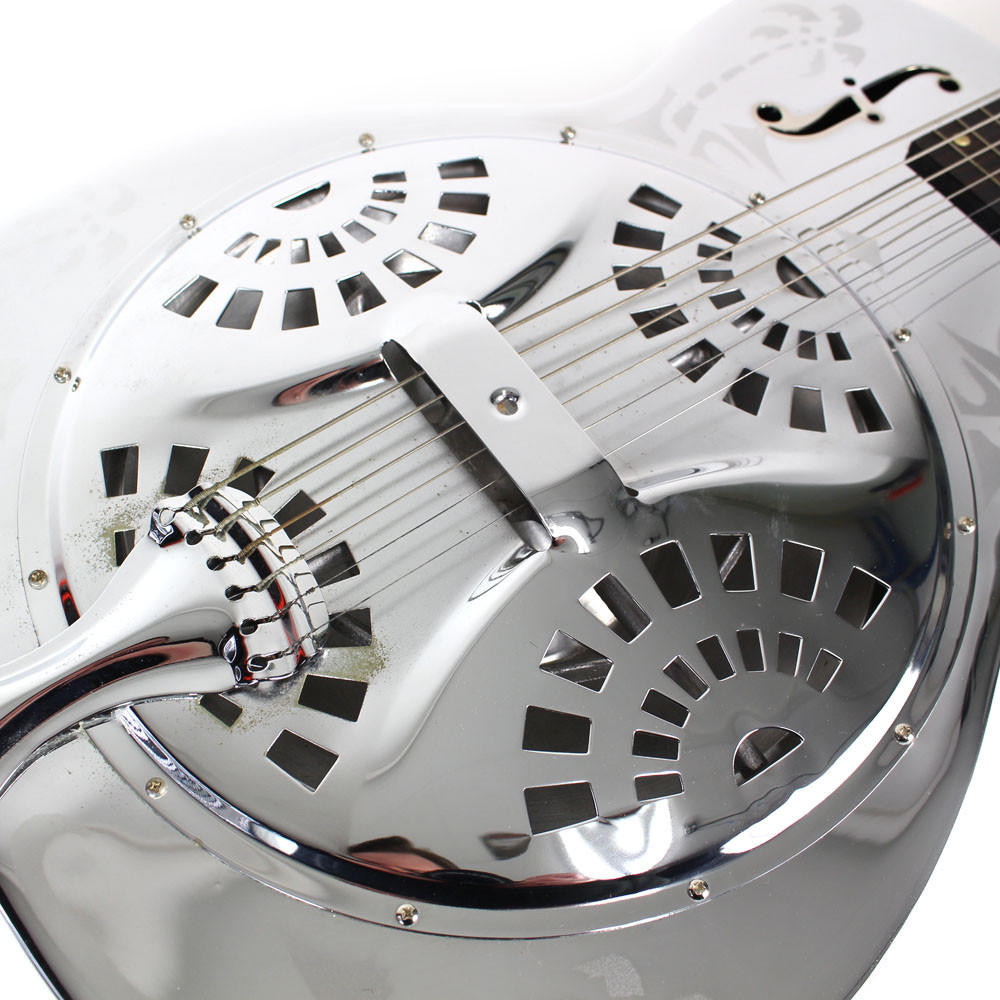 1982 Dobro Model 33H Square Neck Resonator Guitar Chrome | Cream