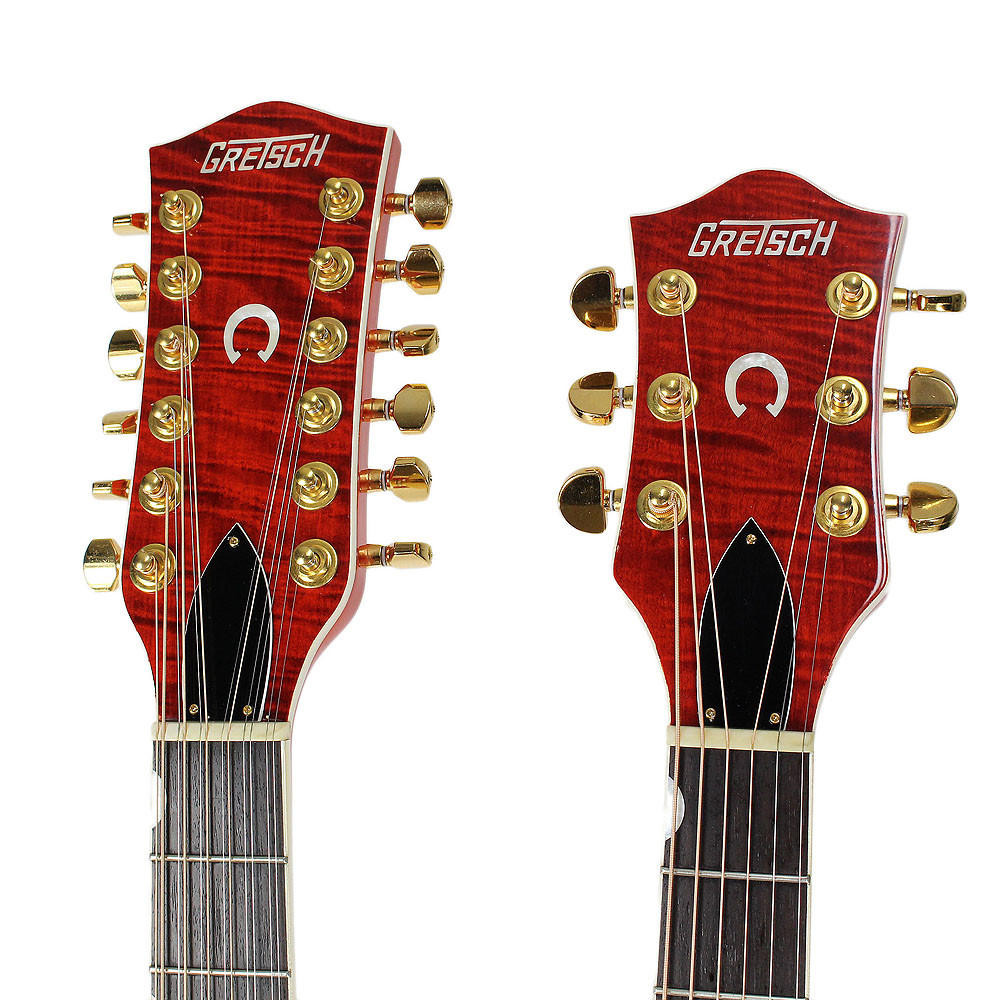 希少　Gretsch 6022 アコースティックギター 1996 Gretsch 6022-6/12 Double Neck Acoustic Guitar Orange Finish