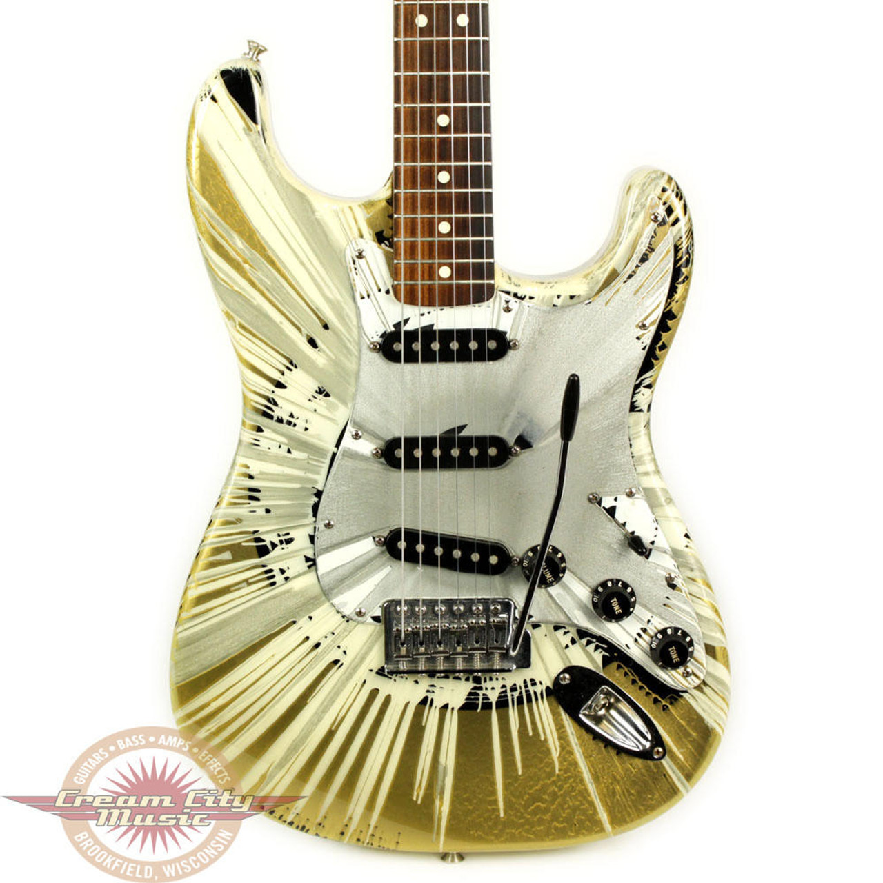 2003 MIM Fender Splattercaster Stratocaster Electric Guitar | Cream ...