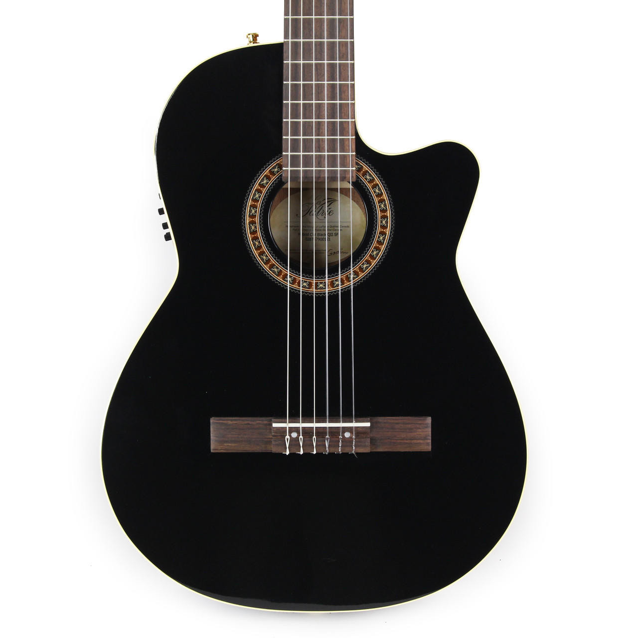 コダン Godin La Patrie Hybrid CW Black QII La Patrie Hybrid CW QII Acoustic-Electric Classical Guitar Black B