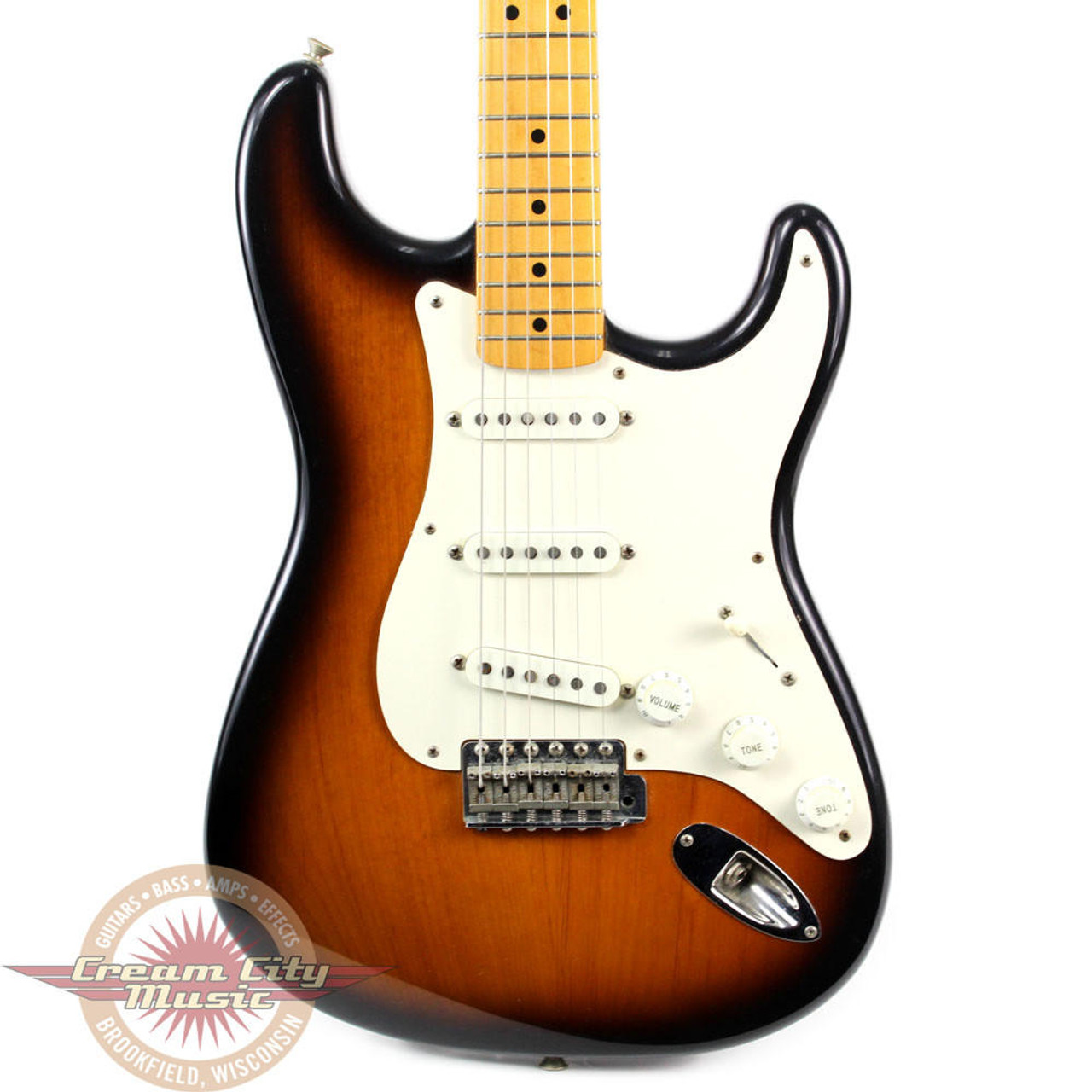 1991 Fender USA 57 Vintage Reissue Stratocaster Electric Guitar Sunburst