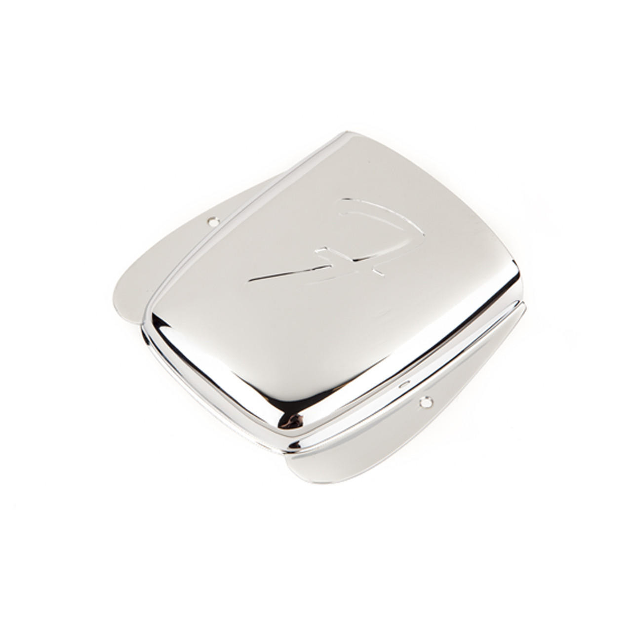 Fender Vintage Style Jazz Bass Bridge Cover "F" Logo in Chrome Cream City Music