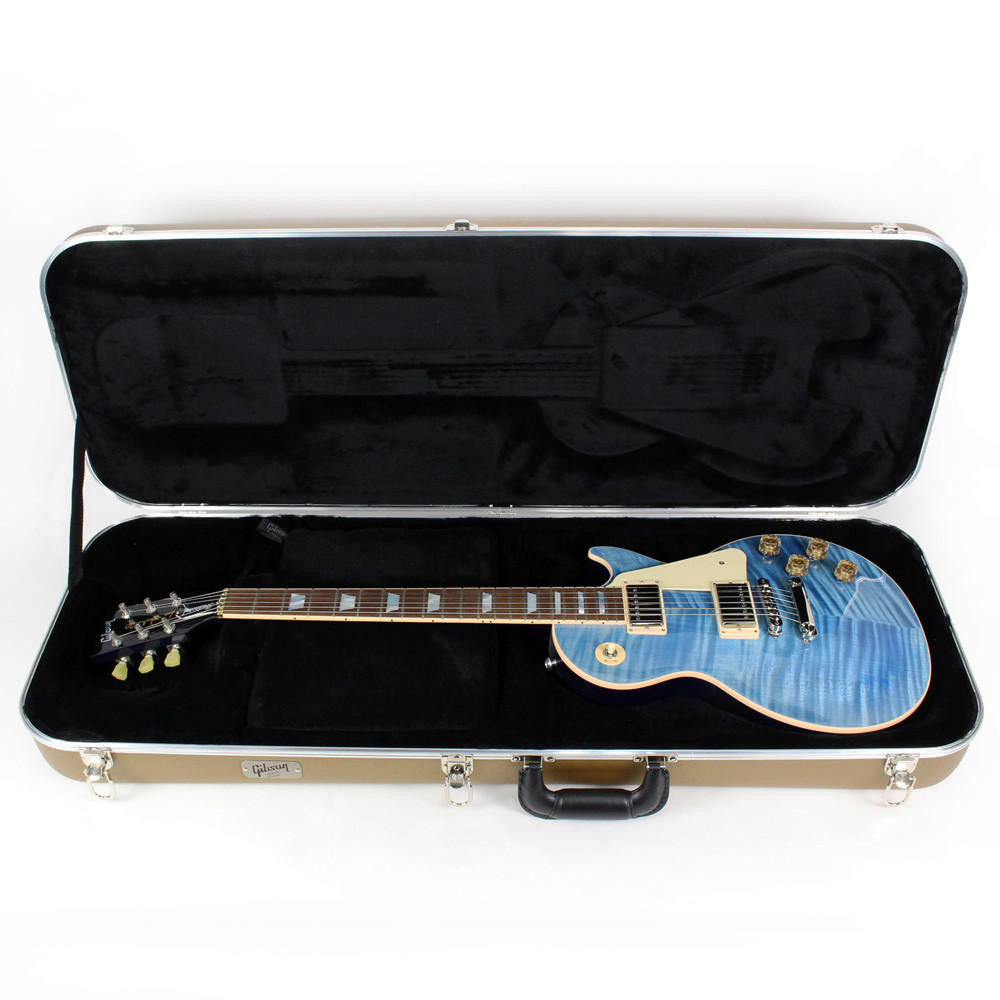 Used 2015 Gibson Les Paul Traditional Electric Guitar in Ocean Blue ...